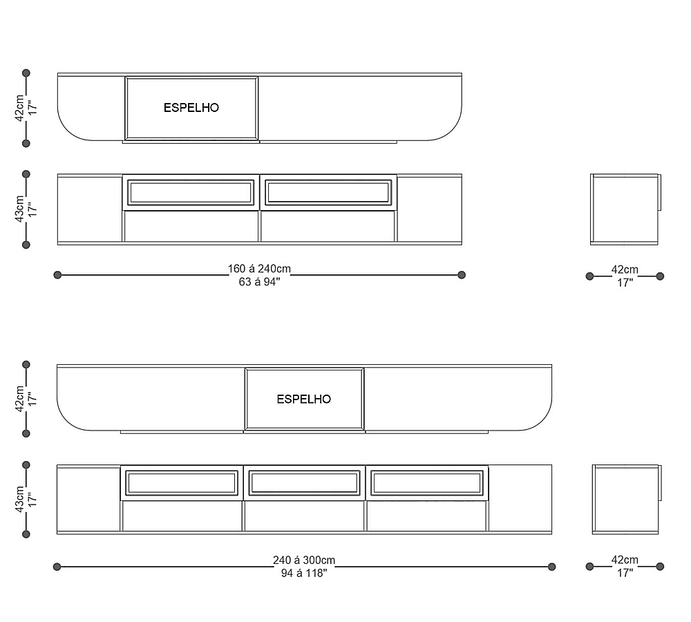 Image of the complete dimensions of the product